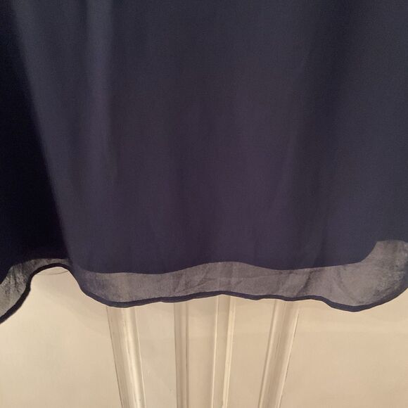 Lulus Shifting Dears Dress Women's L Navy  Split Sleeves V Neck Lined NWT - Picture 10 of 16